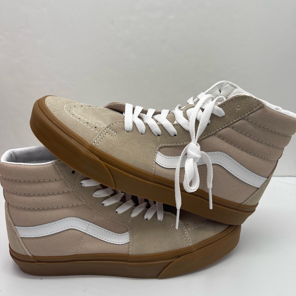 Vans Men’s Sk8-Hi
Humus/Gum Sneakers 
VN0A38GEVS8
 High-Top Sneakers in Beige - Picture 16 of 16
